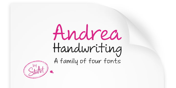 Andrea Handwriting Font Poster 1