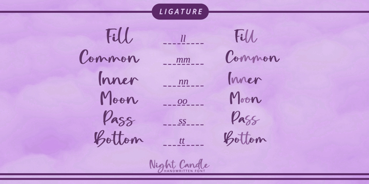 Night Candle Font Poster 7