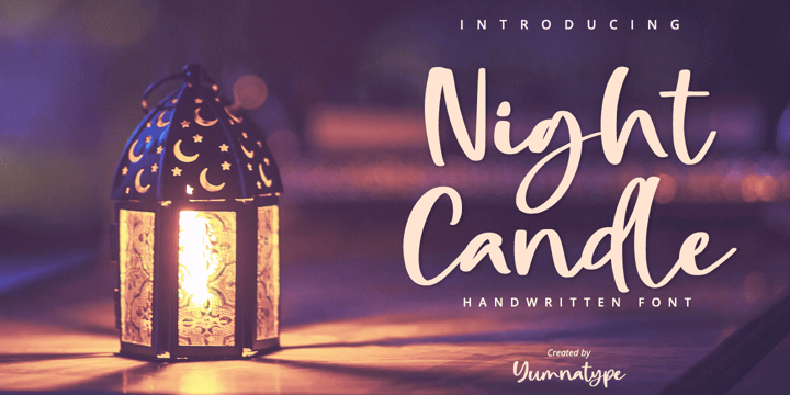 Night Candle Font Poster 1