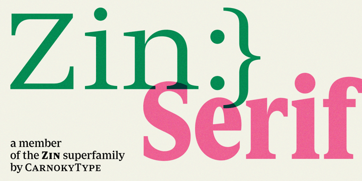 Zin Serif Font Poster 1
