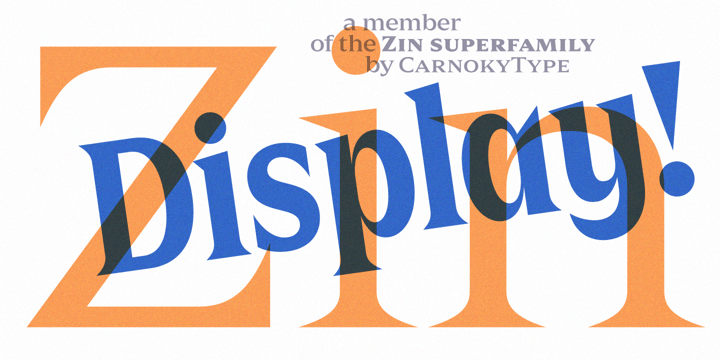 Zin Display Font Poster 1