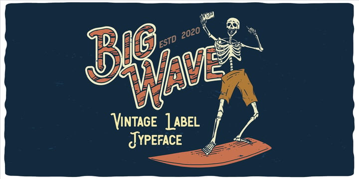 Big Wave Font Poster 4