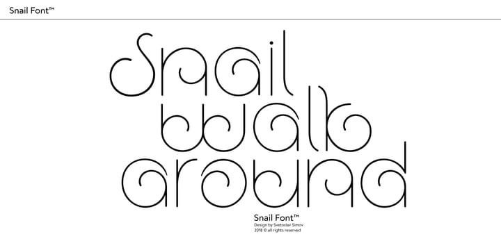 Snail Font Poster 1