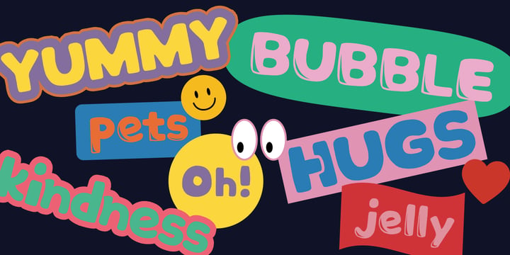 HU Bubble Font Poster 4