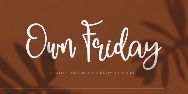 Own Friday Font Poster 1