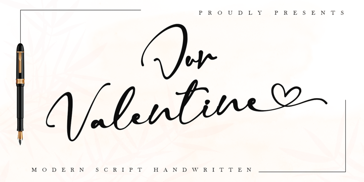 Our Valentine Font Poster 1