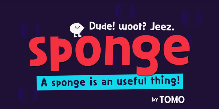 TOMO Sponge Font Poster 1
