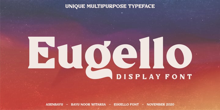 Eugello Font Poster 1