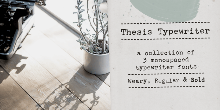 Thesis Typewriter Font Poster 1
