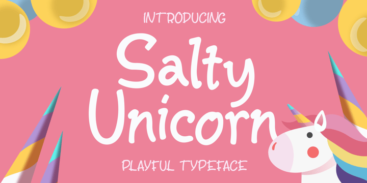 Salty Unicorn Font Poster 1