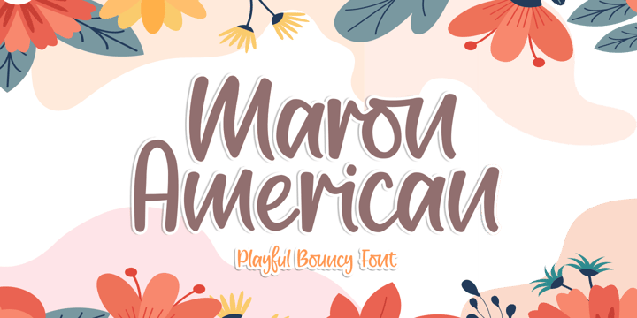 Maron American Font Poster 1