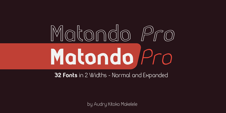 Matondo Pro Font Poster 1
