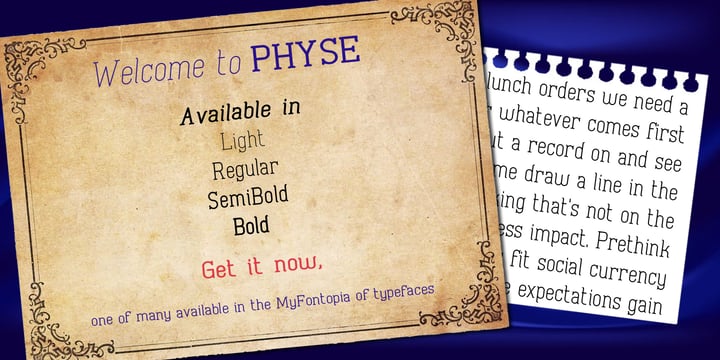 Physe Font Poster 2