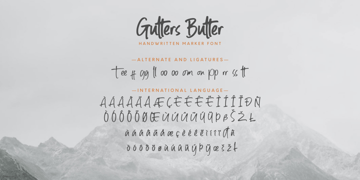 Gutters Butter Font Poster 13