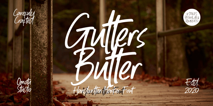 Gutters Butter Font Poster 14