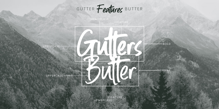Gutters Butter Font Poster 11