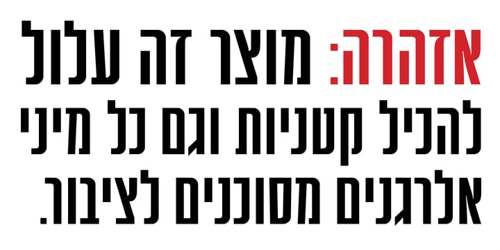 Compact Hebrew MF Font Poster 8