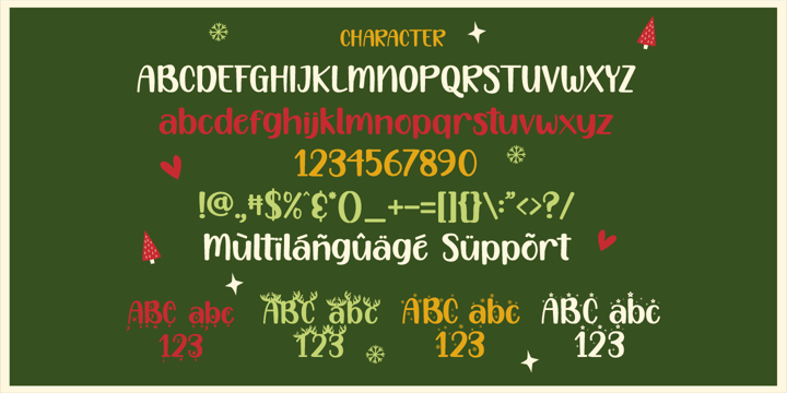 Happy Christmas Party Font Poster 9