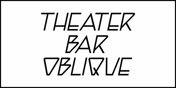 Theater Bar JNL Font Poster 4