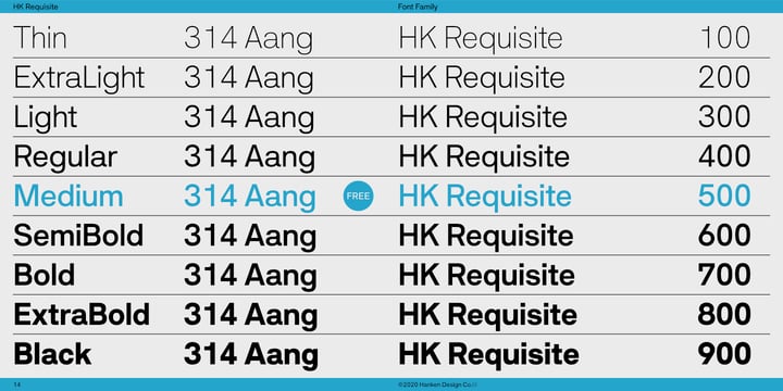 HK Requisite Font Poster 5