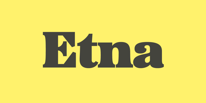 Etna Font Poster 1