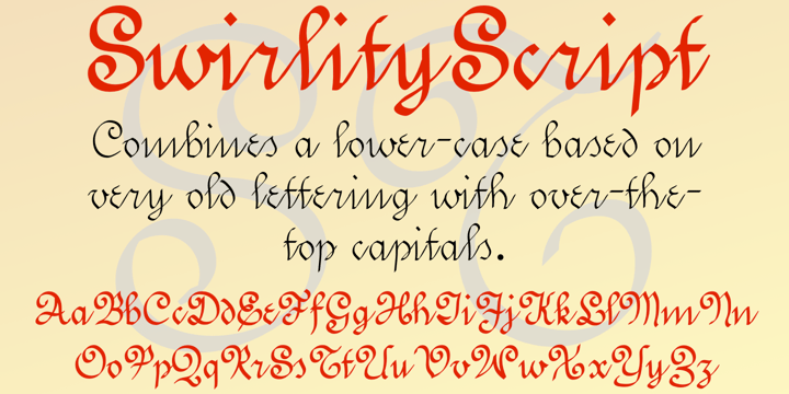 SwirlityScript Font Poster 1
