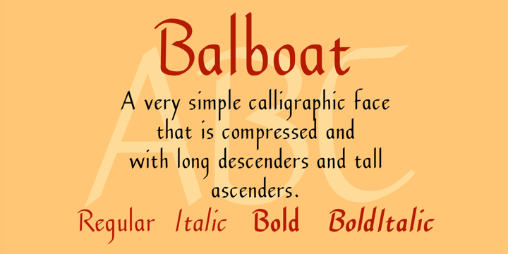 Balboat Font Poster 2