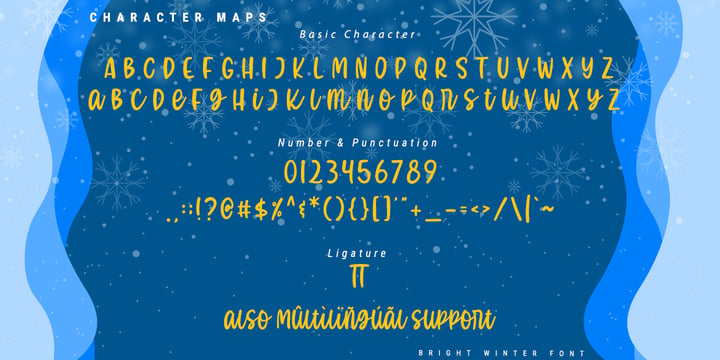 Bright Winter Font Poster 7