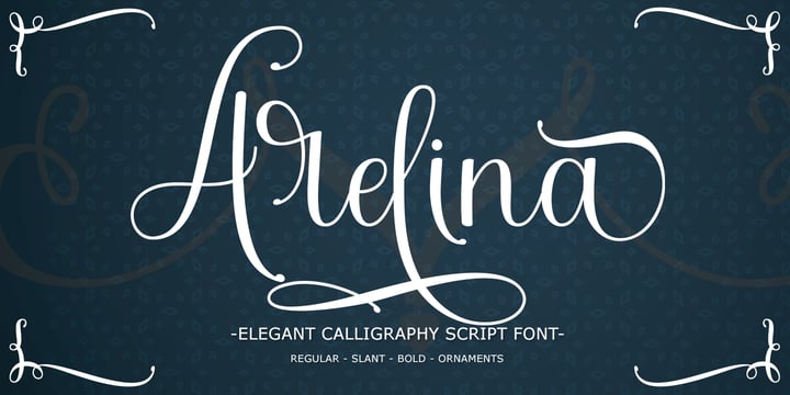 Arelina Script Font Poster 1