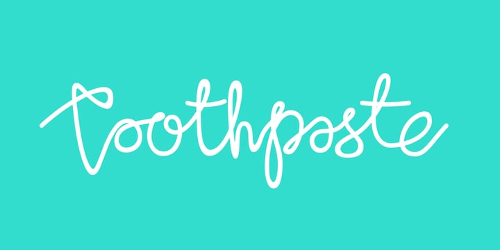 Toothpaste Font Poster 1