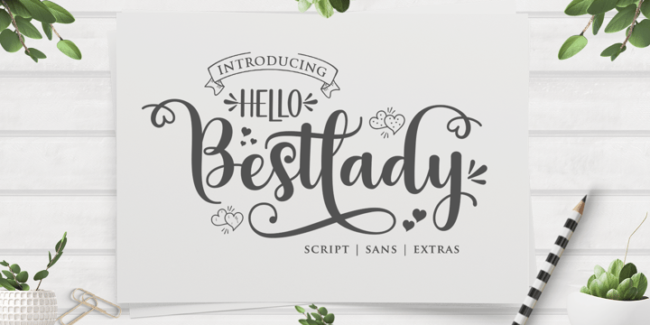 Hello Bestlady Duo Font Poster 1
