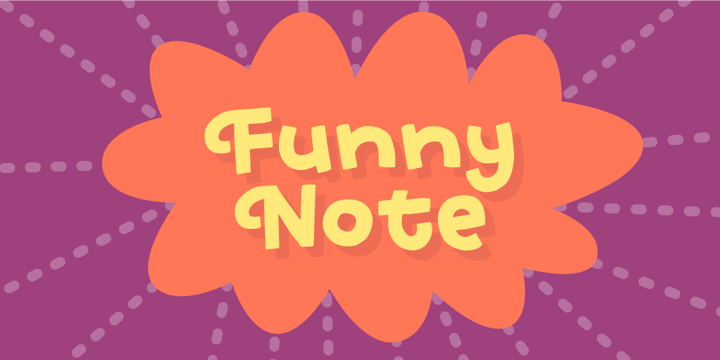 Funny Note Font Poster 1