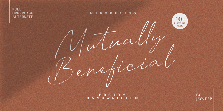 Mutually Beneficial Font Poster 1