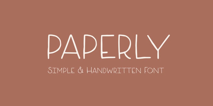 Paperly Font Poster 1