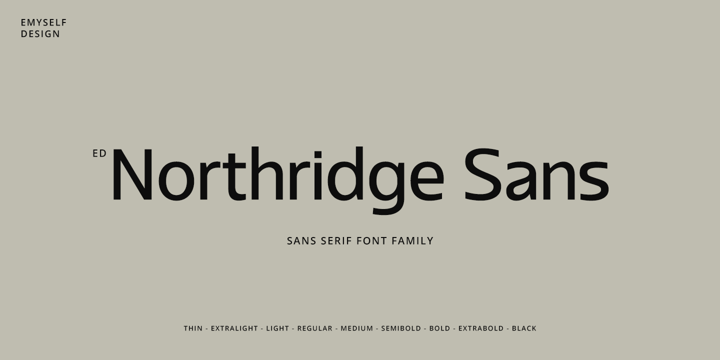 ED Northridge Sans Font Poster 1