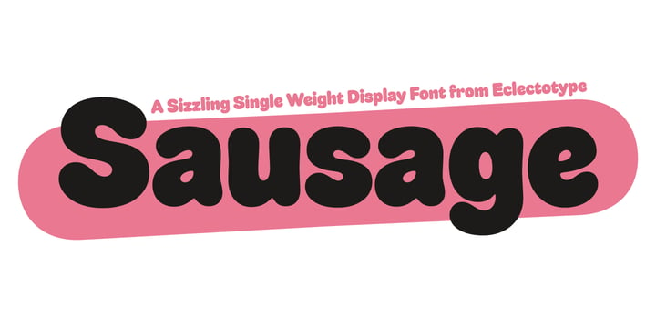 Sausage Font Poster 1