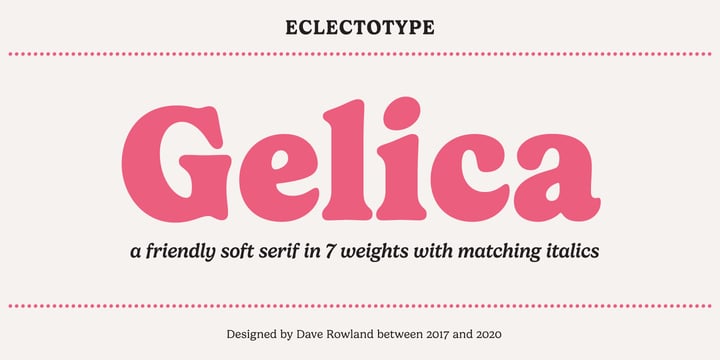Gelica Font Poster 1