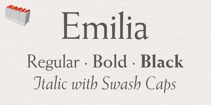 Emilia Font Poster 1