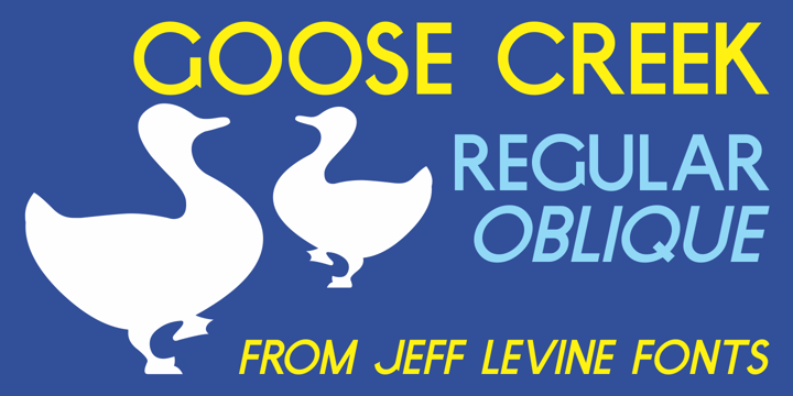 Goose Creek JNL Font Poster 1
