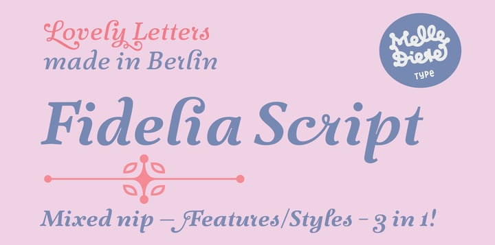 Fidelia Script Font Poster 1