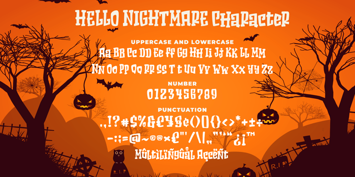 Hello Nightmare Font Poster 7