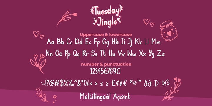 Tuesday Jingle Font Poster 6