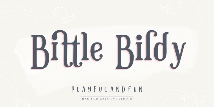 Bittle Birdy Font Poster 1