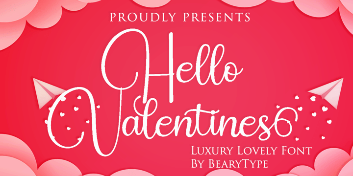 Hello Valentines Font Poster 1