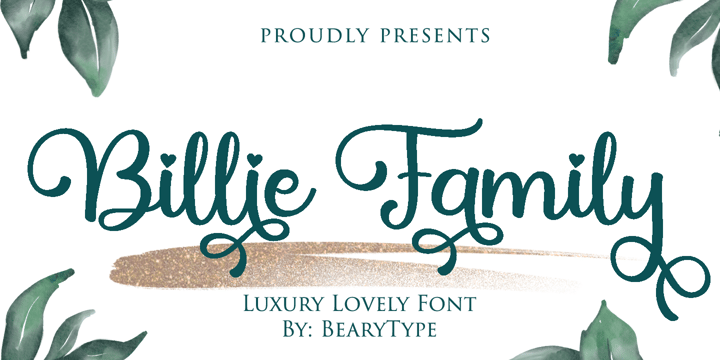 Billie Family Font Poster 1