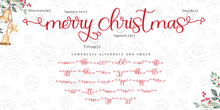 Christmas Bell Font Poster 9