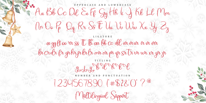 Christmas Bell Font Poster 8