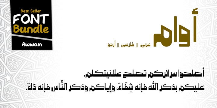 Special Arabic Persian Urdu Fonts Bundle Font Poster 7