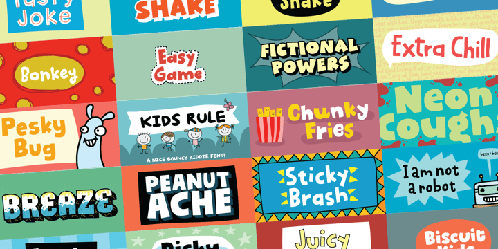 Super Duper Comic Fonts Font Poster 3
