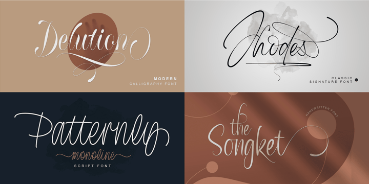 Scripted Bundle Font Poster 8